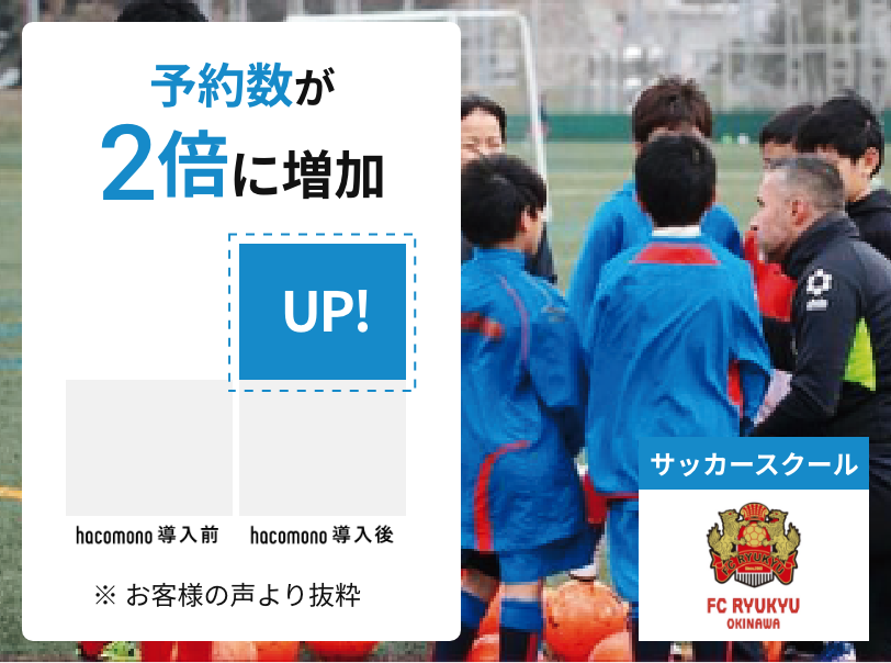 予約数が2倍に増加※お客様の声より抜粋