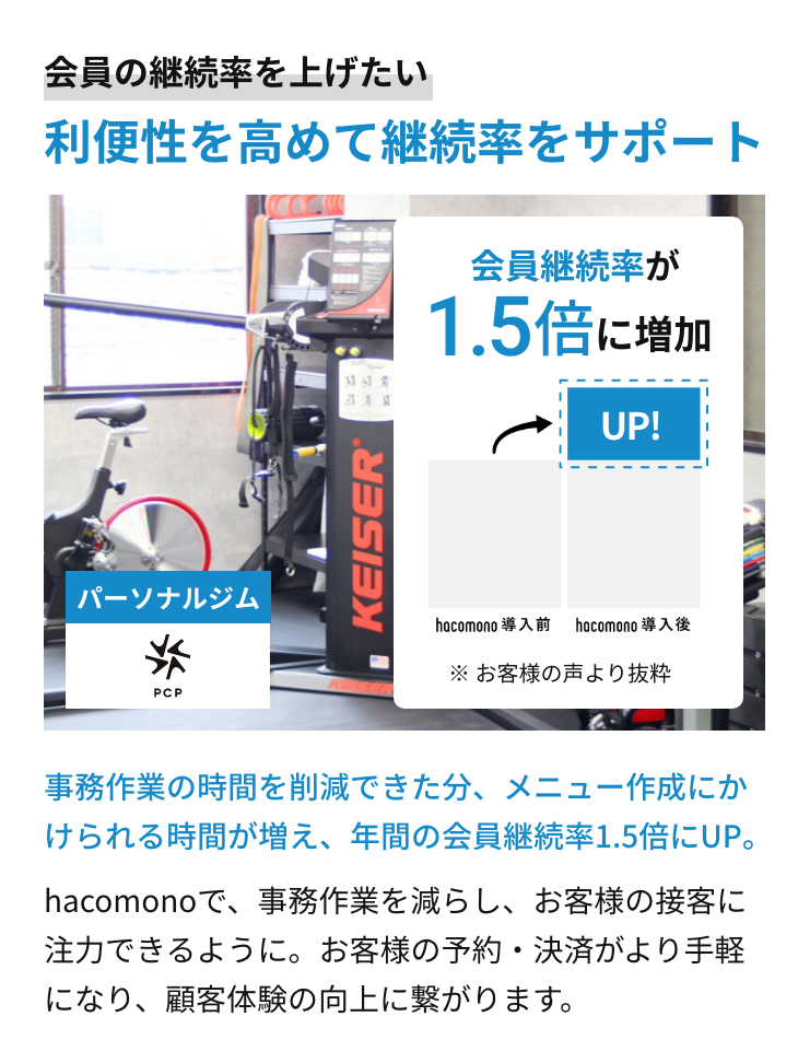 会員の継続率を上げたい利便性を高めて継続率をサポート